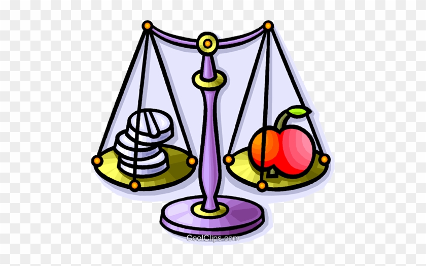 Scale With Vitamins And Vegetables Royalty Free Vector - And #1170184