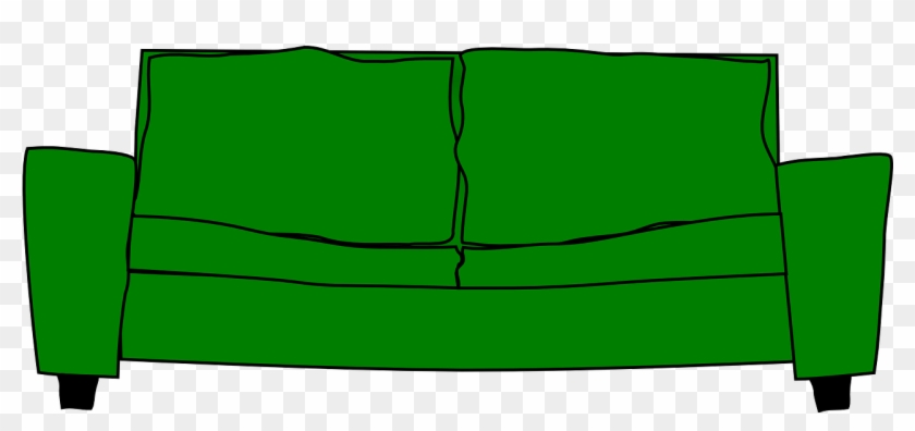 Home Decor, Couch, Sofa, Furniture, Livingroom - Green Couch Clipart #1170277