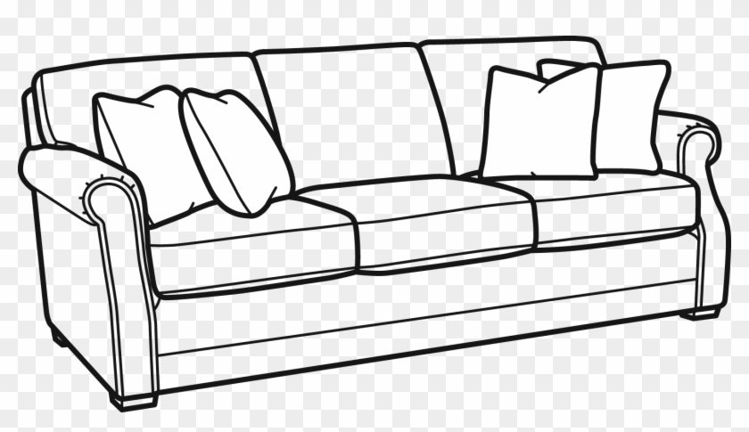 Share Via Email Download A High-resolution Image - Couch Black And White #1170282