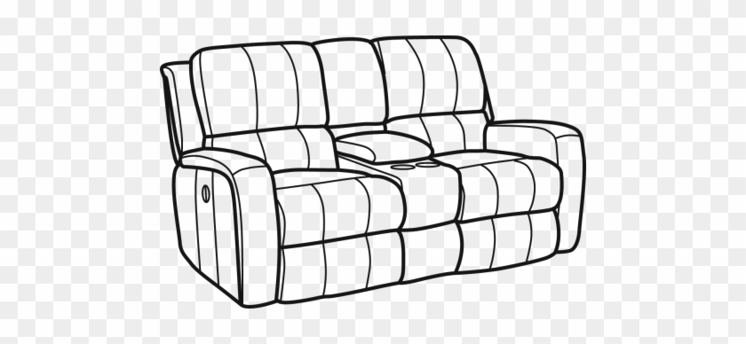Fabric Power Reclining Loveseat With Console - Recliner #1170288