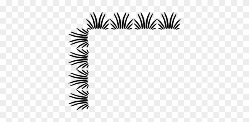 Free Stock Photos Illustration Of An Upper Left Grass - Black And White Borders #1170432