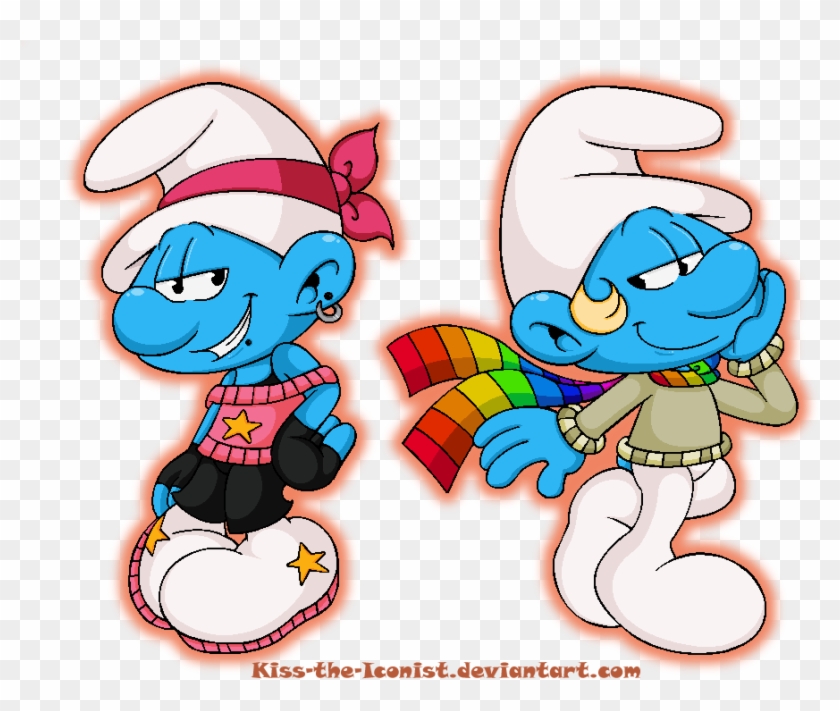 Punky And Adonis Smurf By Kiss The Iconist - Smurf Deviantart #1170791