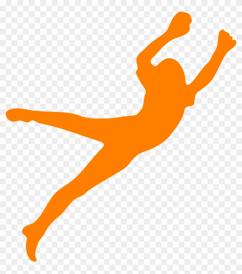 Girl Orange Jump Silhouette Png Image - Clip Art #1170800
