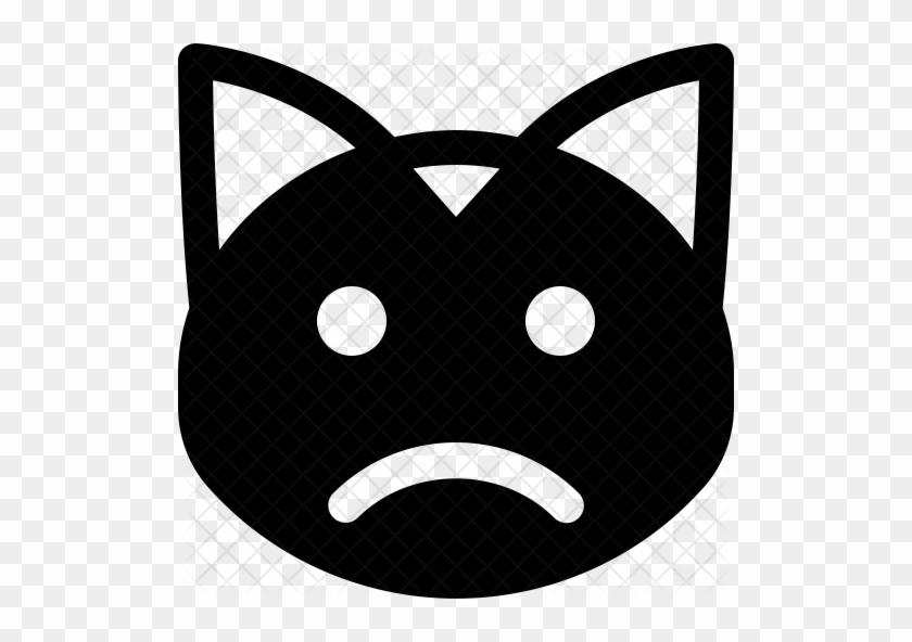 Sad Cat Icon - Portrait Of A Man #1170947
