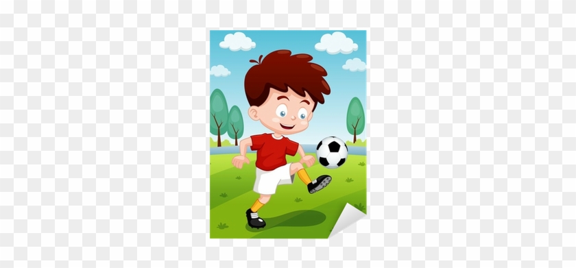 How To Draw A Boy Playing Soccer Easy Slowly By For - Illustration #1171155