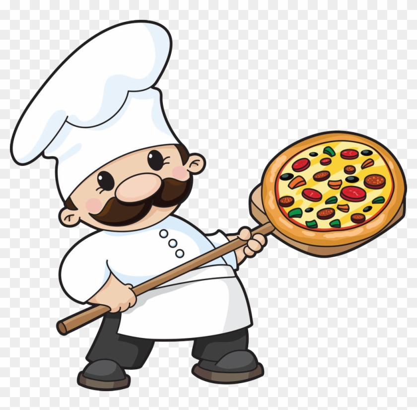 Pizza Italian Cuisine Chef Clip Art - Cartoon Pizza Chef #1171158