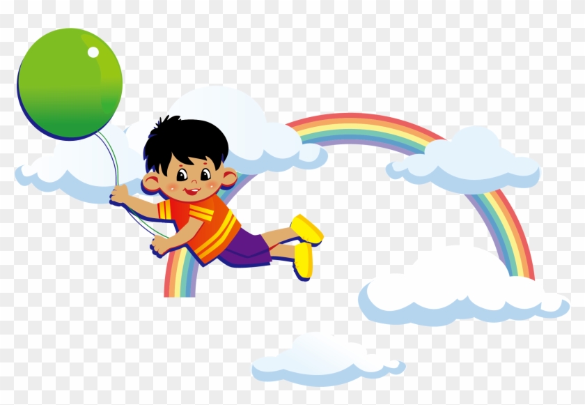 Cute Cartoon Sky Small Boy Vector - Cute Cartoon Sky Small Boy Vector #1171229