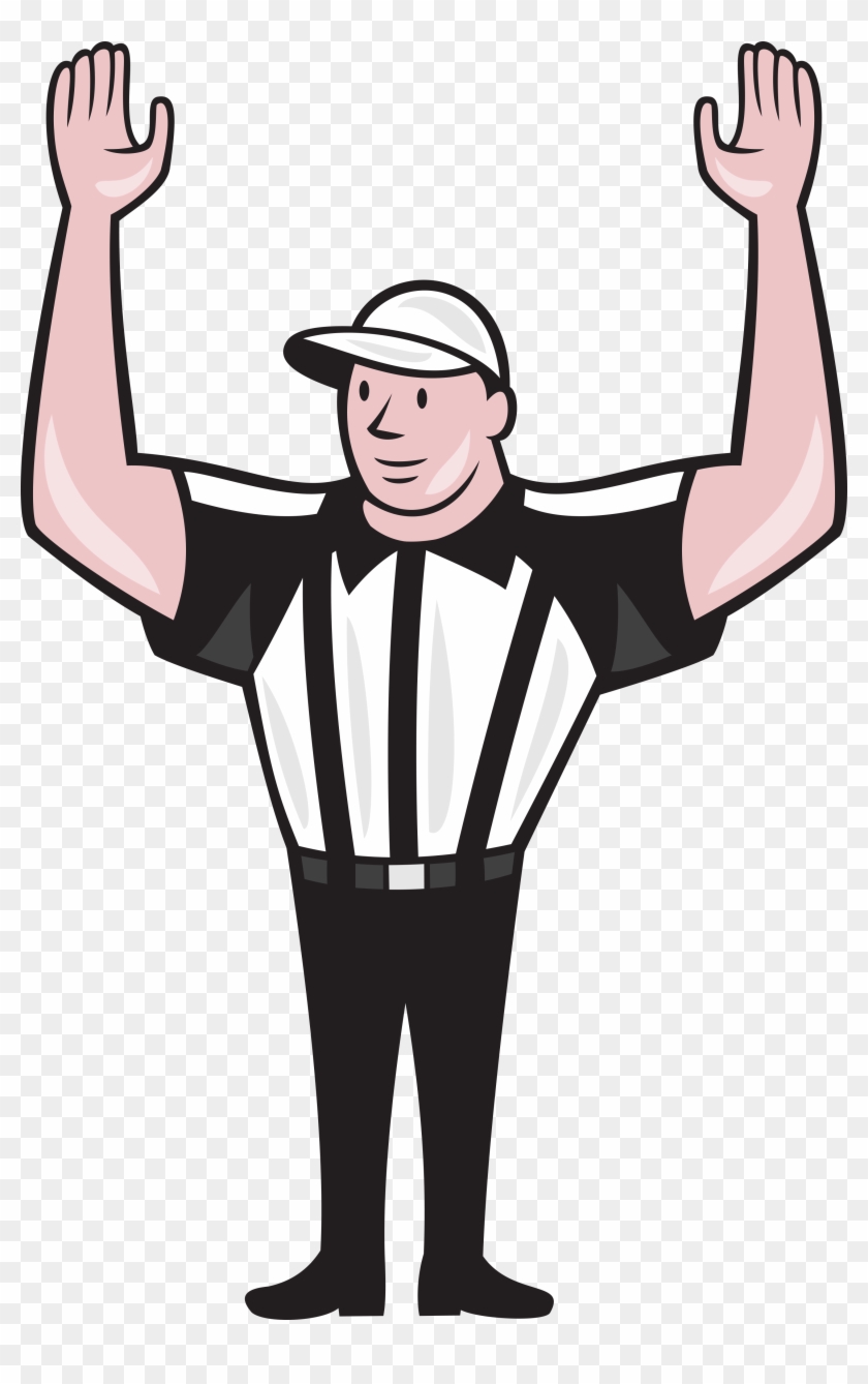 Football Touchdown Ref Download - Football Referee Cartoon #1171237