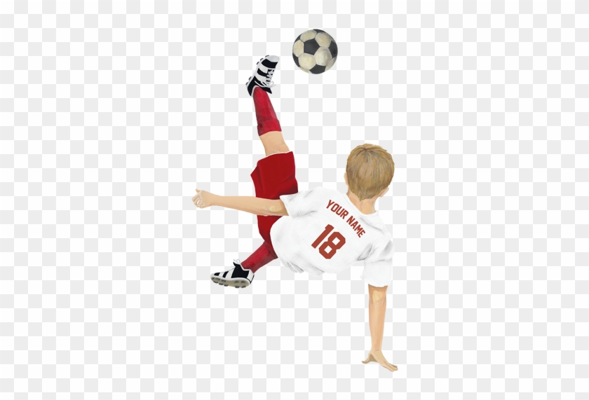 Bicycle Kick Left Boy Web - Png Soccer Boy #1171239