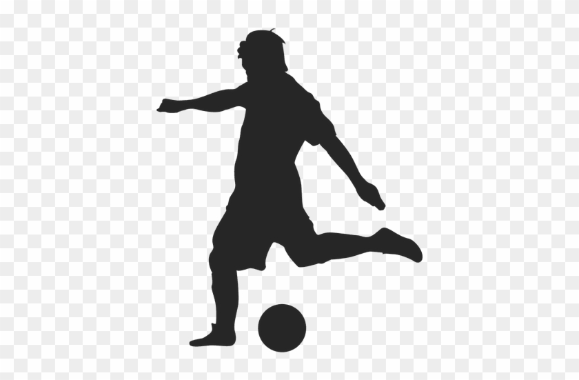 Kicking Soccer Ball Silhouette For Kids - Guy Kicking Soccer Ball Transparent Background #1171292