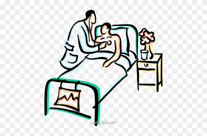 Doctor With A Patient Royalty Free Vector Clip Art - Pray For Sick Person In Arabic #1171305