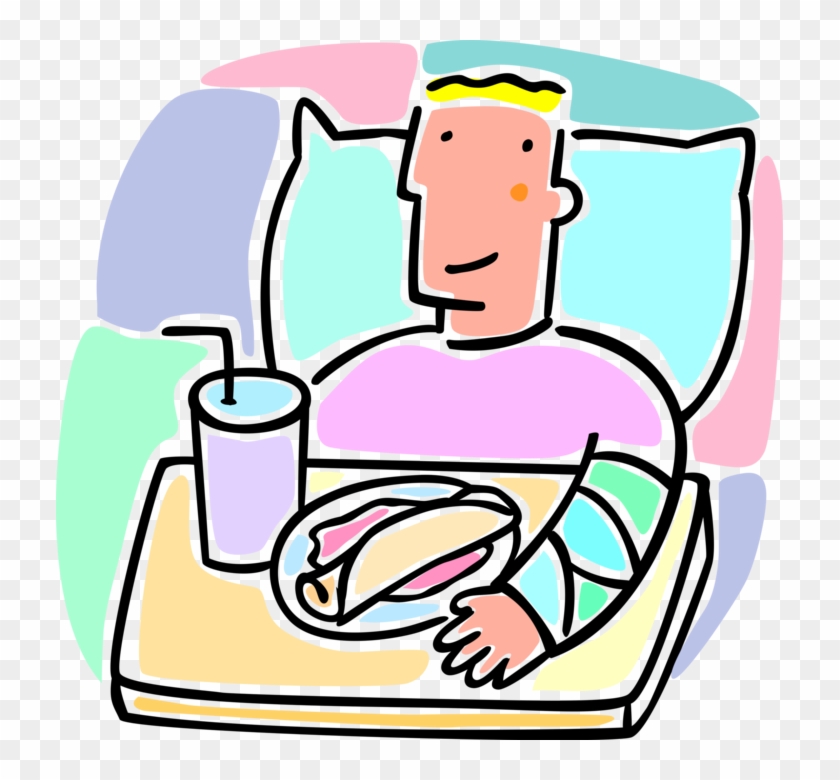 Vector Illustration Of Hospital Patient Sick Boy In - Vector Illustration Of Hospital Patient Sick Boy In #1171329