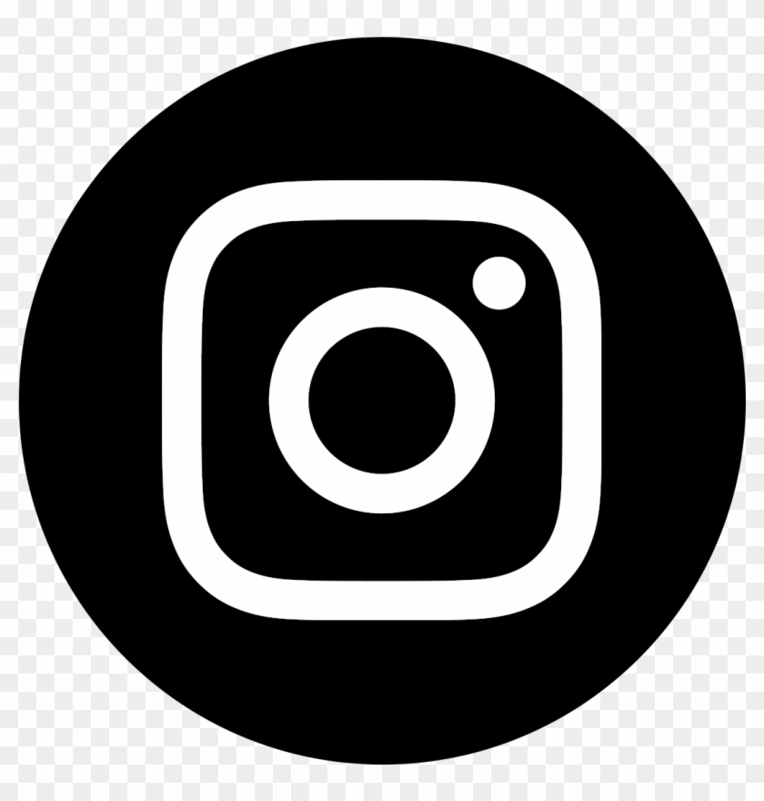 Instagram Icon White On Black Circle - Logo Instagram Black Png #1171407