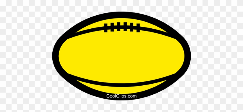 Symbol Of A Rugby Ball Royalty Free Vector Clip Art - Rugby Ball Clip Art #1171419