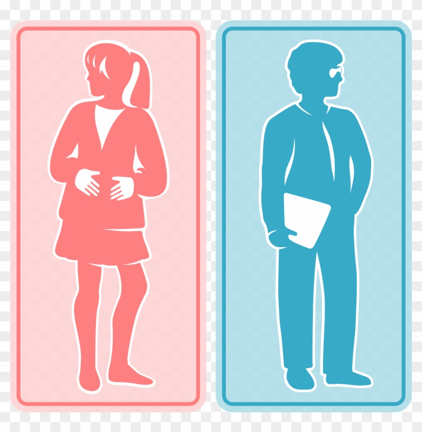 Schoolboy Schoolgirl Sign - Illustration #1171443