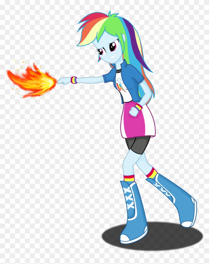 Rainbow Dash Firebending By Deannaphantom13 Rainbow - Rainbow Dash Pony Y Rainbow Dash Equestria Girls #1171447