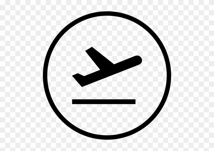 Airport Taking Off Round Icon Transparent Png - Airport #1171505