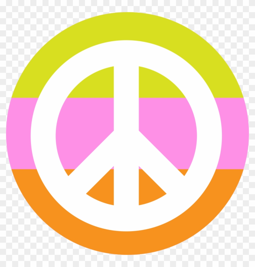 Circle Icons 1970s - Vector Black And White Peace #1171539