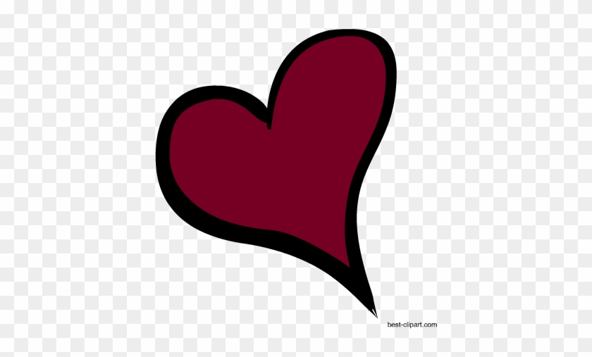 Heart With Thick Black Outline Clip Art - Clip Art #1171542