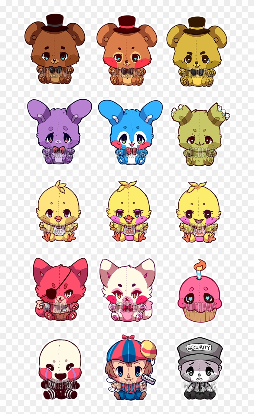 Witchpaws - Fnaf Sister Location Chibis #1171631