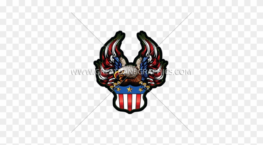 Flag Eagle With Crest - Crest #1171653