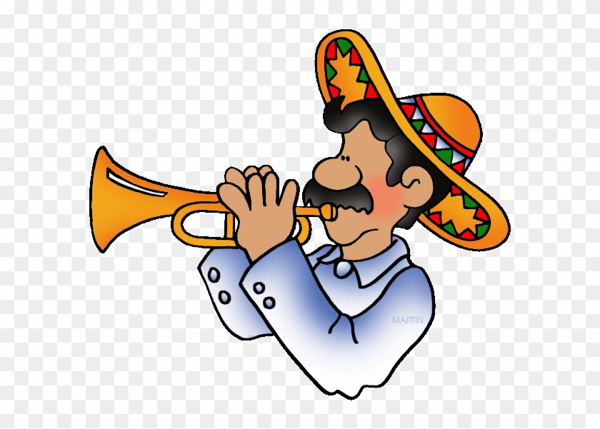 Mexico Clip Art By Phillip Martin Mariachi Trumpeter - Mexicans Clipart #1171695
