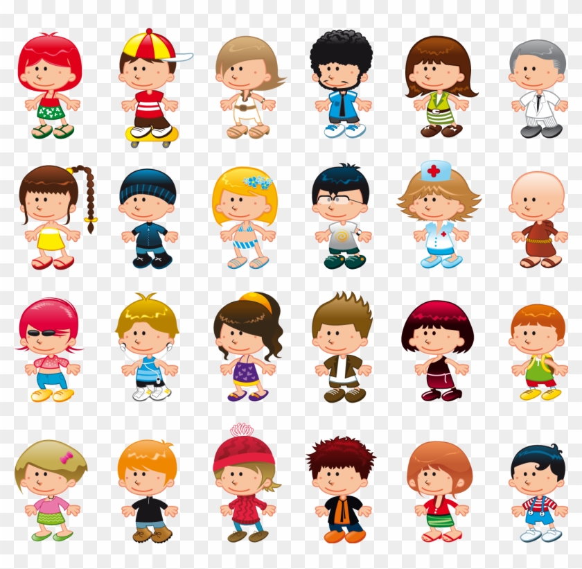 See A Rich Collection Of Stock Images, Vectors, Or - Cartoon Boys And Girls #1171700