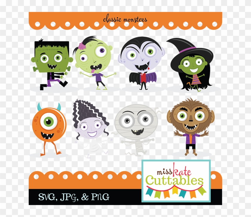 Free Cartoon Halloween Monsters - Cute Halloween Clipart Free #1171703