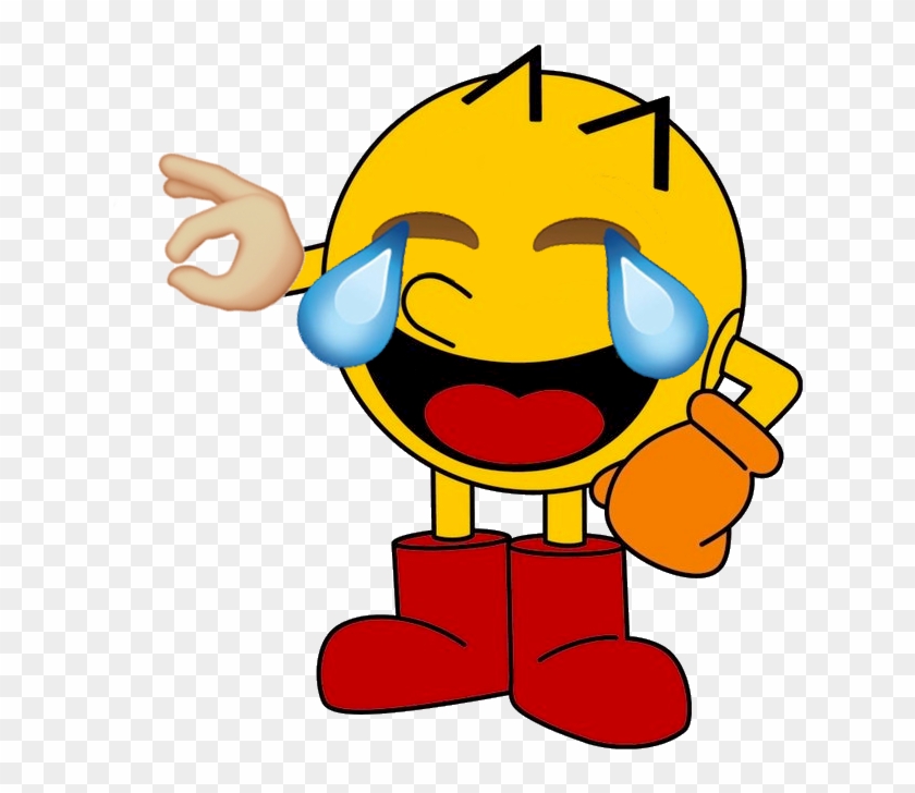 Crying Laugh Emoji Pacman - Poster Pac Man #1171774