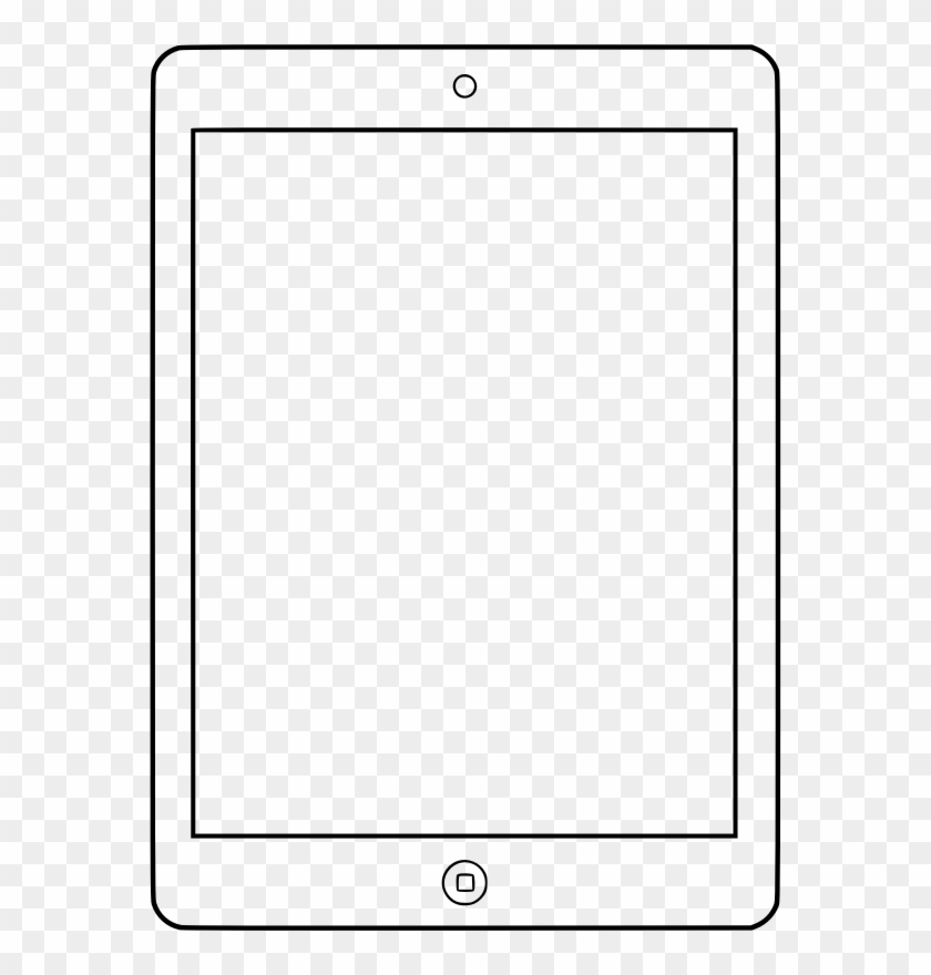 White Clipart Ipad - Ipad Outline #1171872