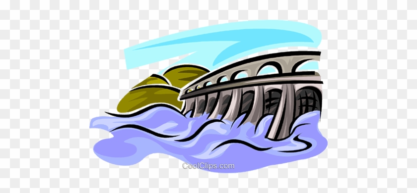 Hydro Dams Royalty Free Vector Clip Art Illustration - Dam #1171884