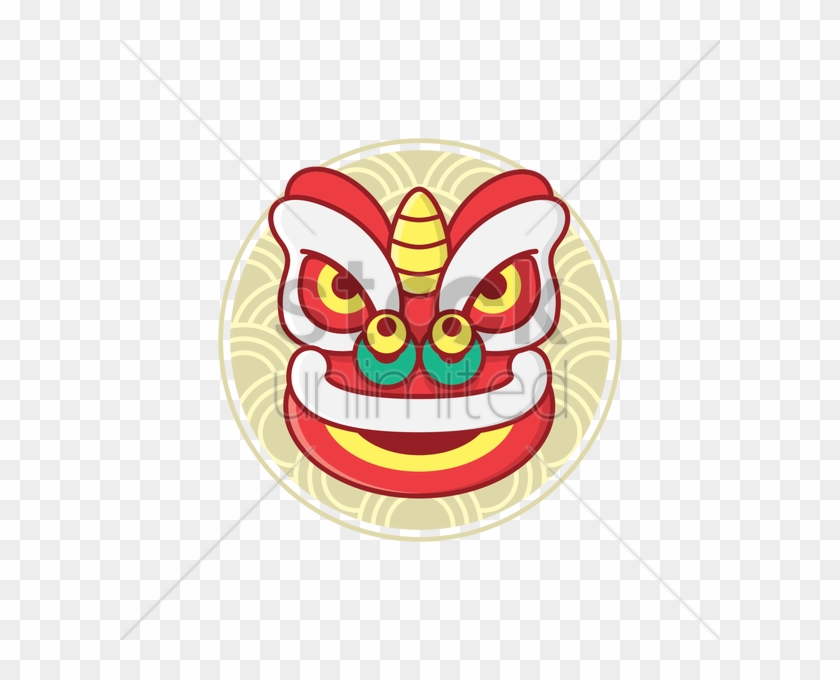 Head Of The Lion Dance Costume Vector Image - Lion Dance #1171891