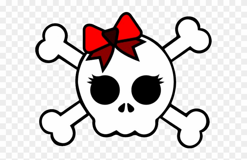 Skull And Crossbones Calavera Girly Girl Clip Art - One Piece Luffy Jolly Roger #1171960