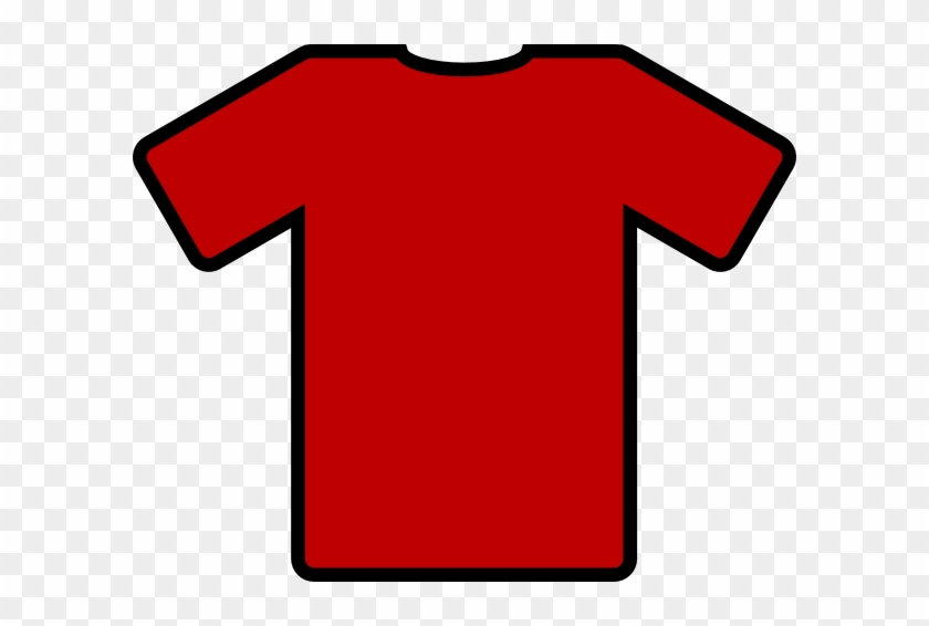 Red Football Top Clip Art At Clker - Shirt Cartoon Transparent Background #1171983