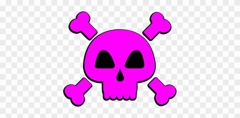 Pink/black And White/black Skull And Cross Bones Free - Pink/black And White/black Skull And Cross Bones Free #1172134