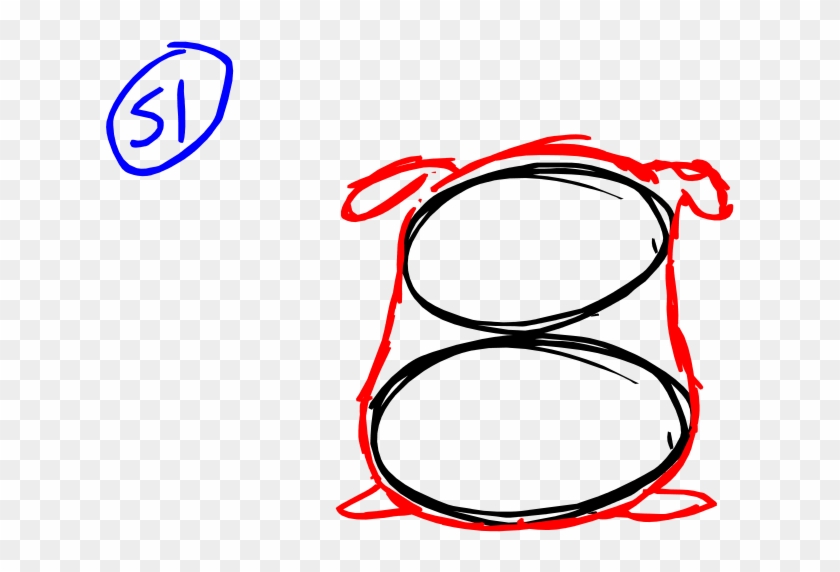 Here's A Simple Way To Draw A Sack Using 2 Different - Circle #1172170