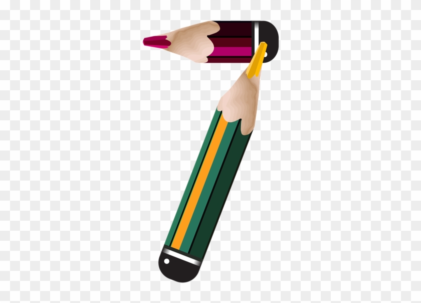 Pencil Number Seven Png Clipart Image - Number Png Pencil #1172240