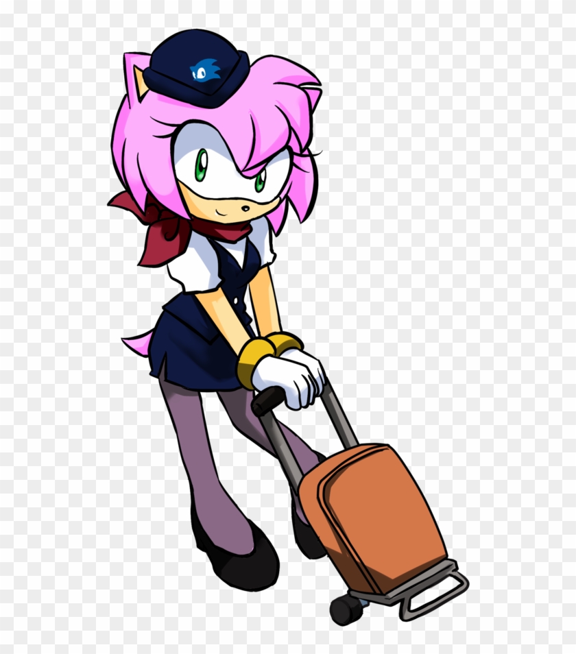 Flight Attendant Amy By Garugirosonicshadow - Splatoon Amy Rose #1172558