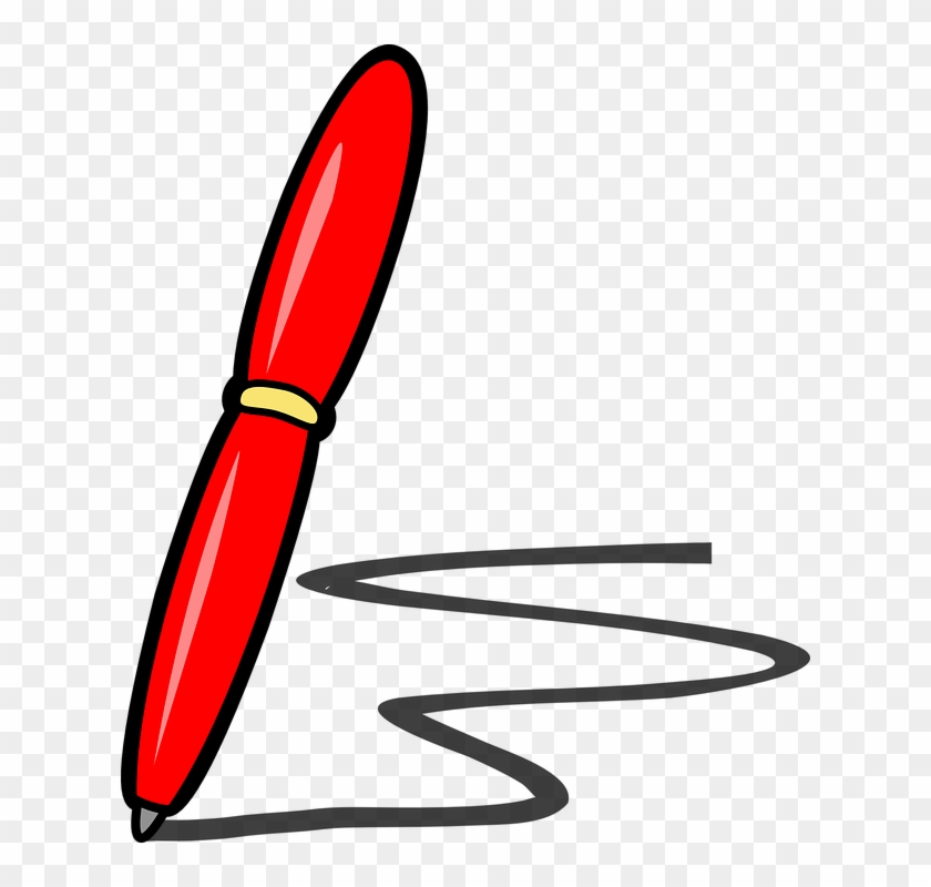 Paper Signing Cliparts 10, Buy Clip Art - Red Pen Clip Art #1172581