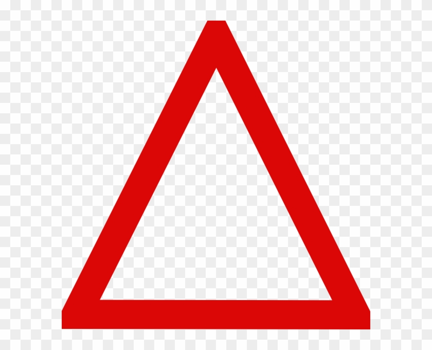 Triangle Clipart Red - Blank Triangle Road Sign #1172591