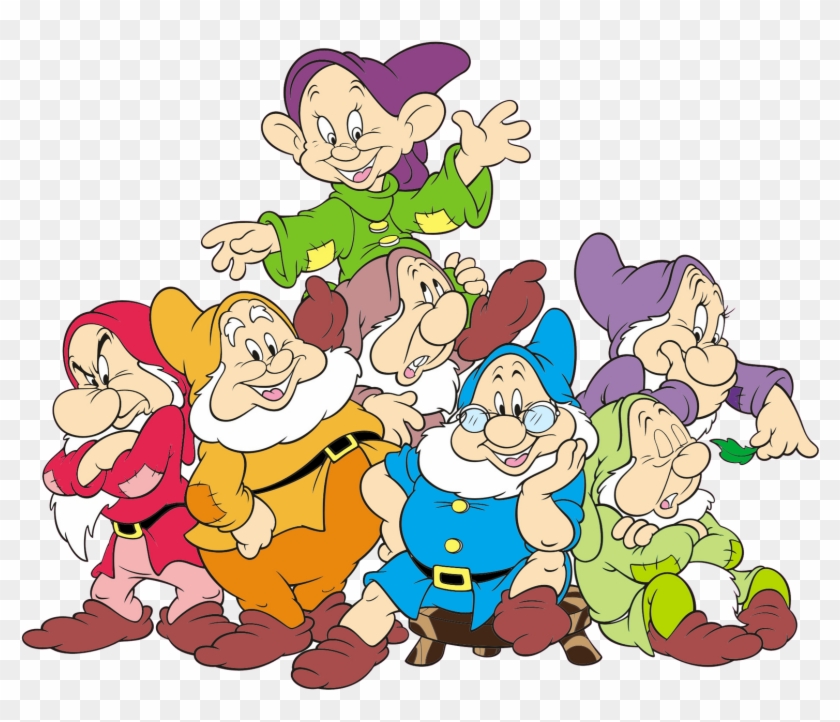 Snow White Evil Queen Seven Dwarfs Dopey Grumpy - Os Sete Anões Png #1172654