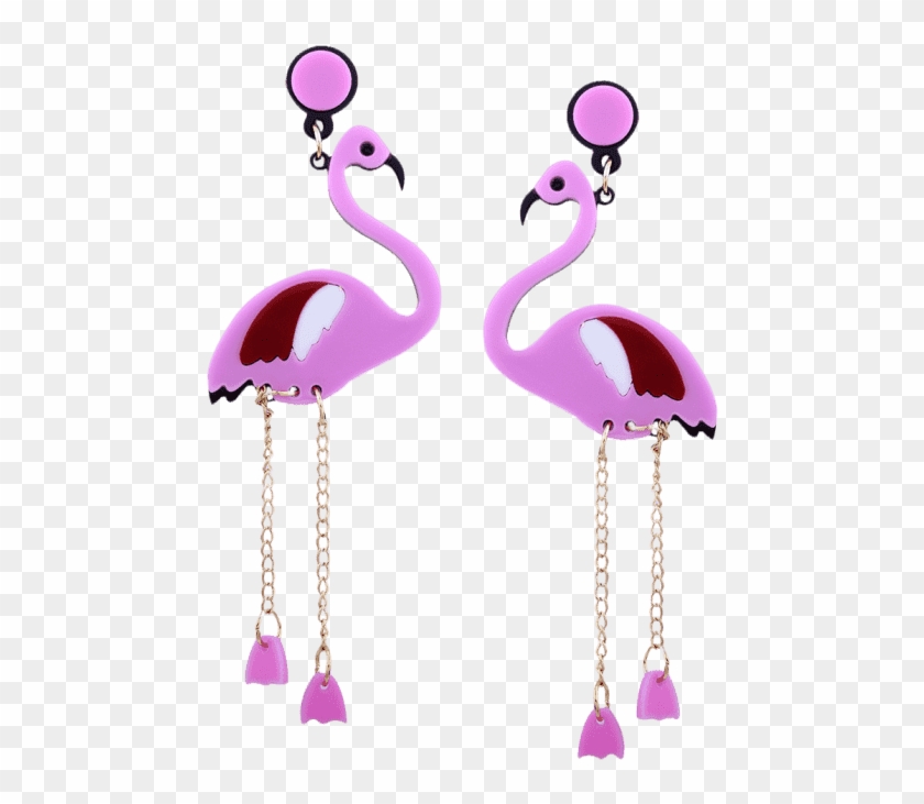 Bird Wing Chain Earrings Pink - Korean Women Jewelry Earrings Bird Wing Chain Drop #1172800