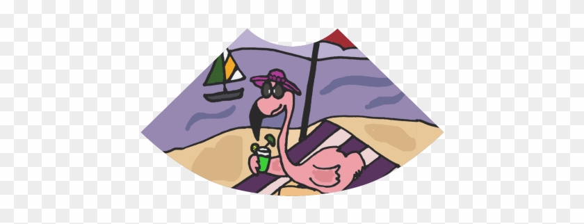 Funny Pink Flamingo At The Beach Atalanta Sundress - Cool Funny Pink Flamingo At The Beach Tablet - Ipad #1172816
