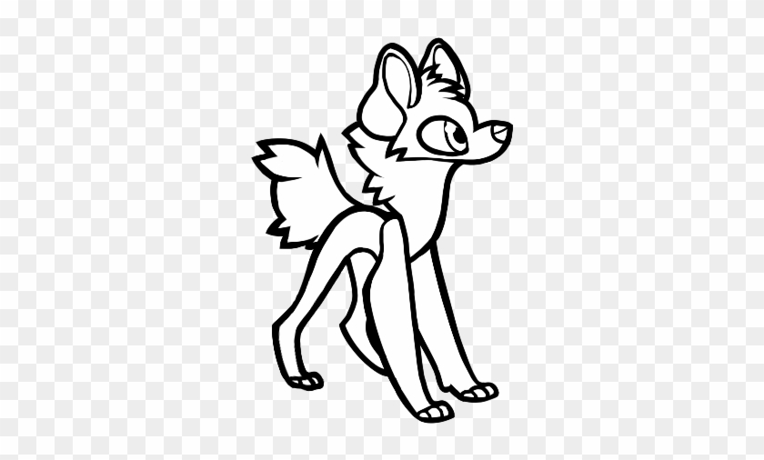 Wolf Pup Lineart Ms Paint For Kids - Wolf Pup Base Ms Paint #1172851