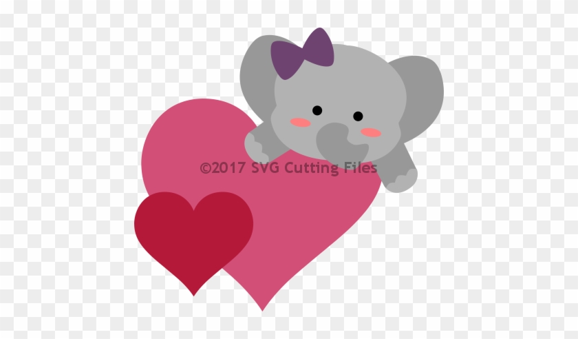 Heart Hugger Elephant Valentine S Day Free Transparent Png Clipart Images Download
