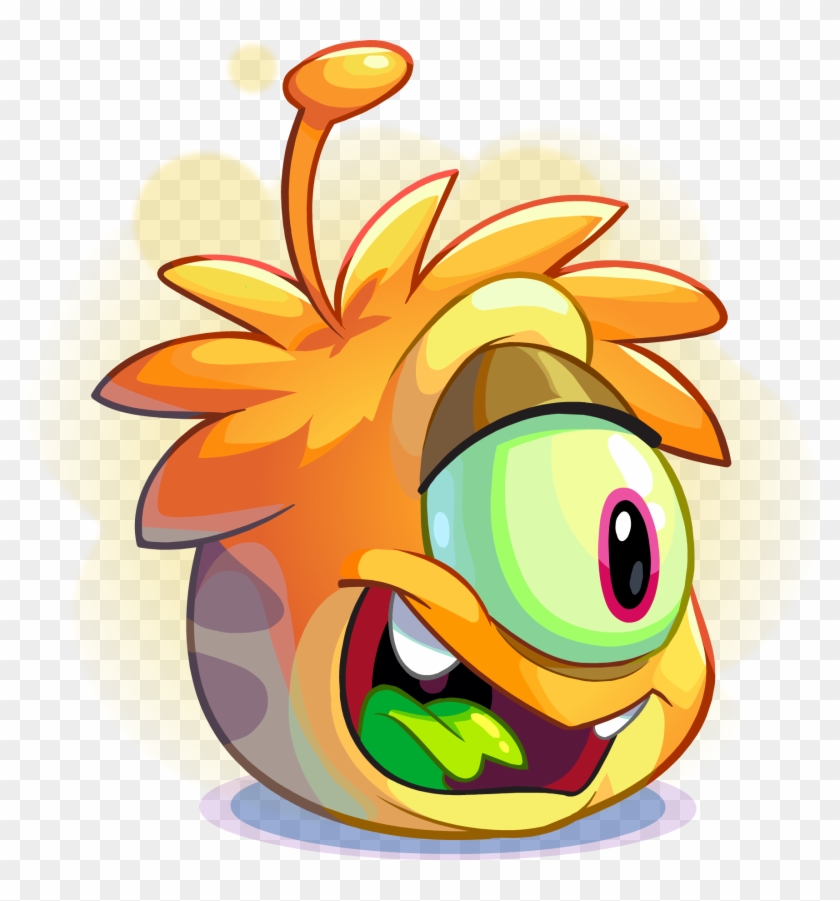 Orange Alien Puffle Adoption - Club Penguin Puffles Alien #1172973