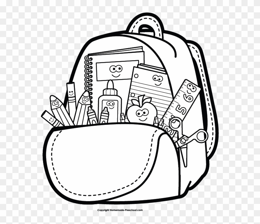 Back To School Clipart Black And White #1173119