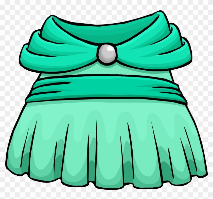Seafoam Dress - Club Penguin Rare Clothes #1173737