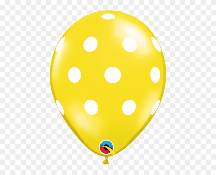 11" Big Polka Dots Round Latex Balloons - Pink Polka Dot Latex Balloon #1173815