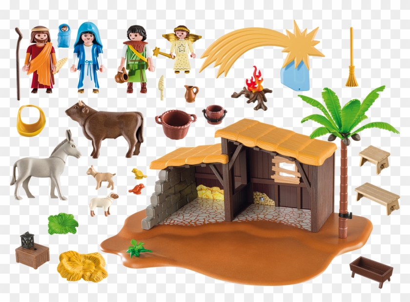 Nativity Stable For Kids - Playmobil 5588 Nativity Stable With Manger Building #1173949